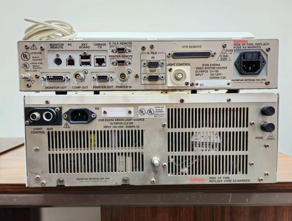 Olympus EVIS EXERA CV-160 Processor + CLV-160 Light Source + Keyboard - Used - Image 2